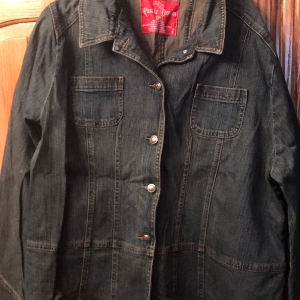 Ladies plus size denim jacket